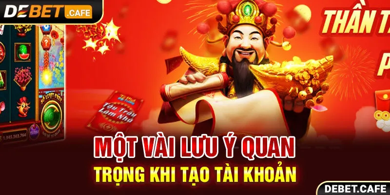 Một vài lưu ý quan trọng cần nhớ khi tạo tài khoản trên Debet